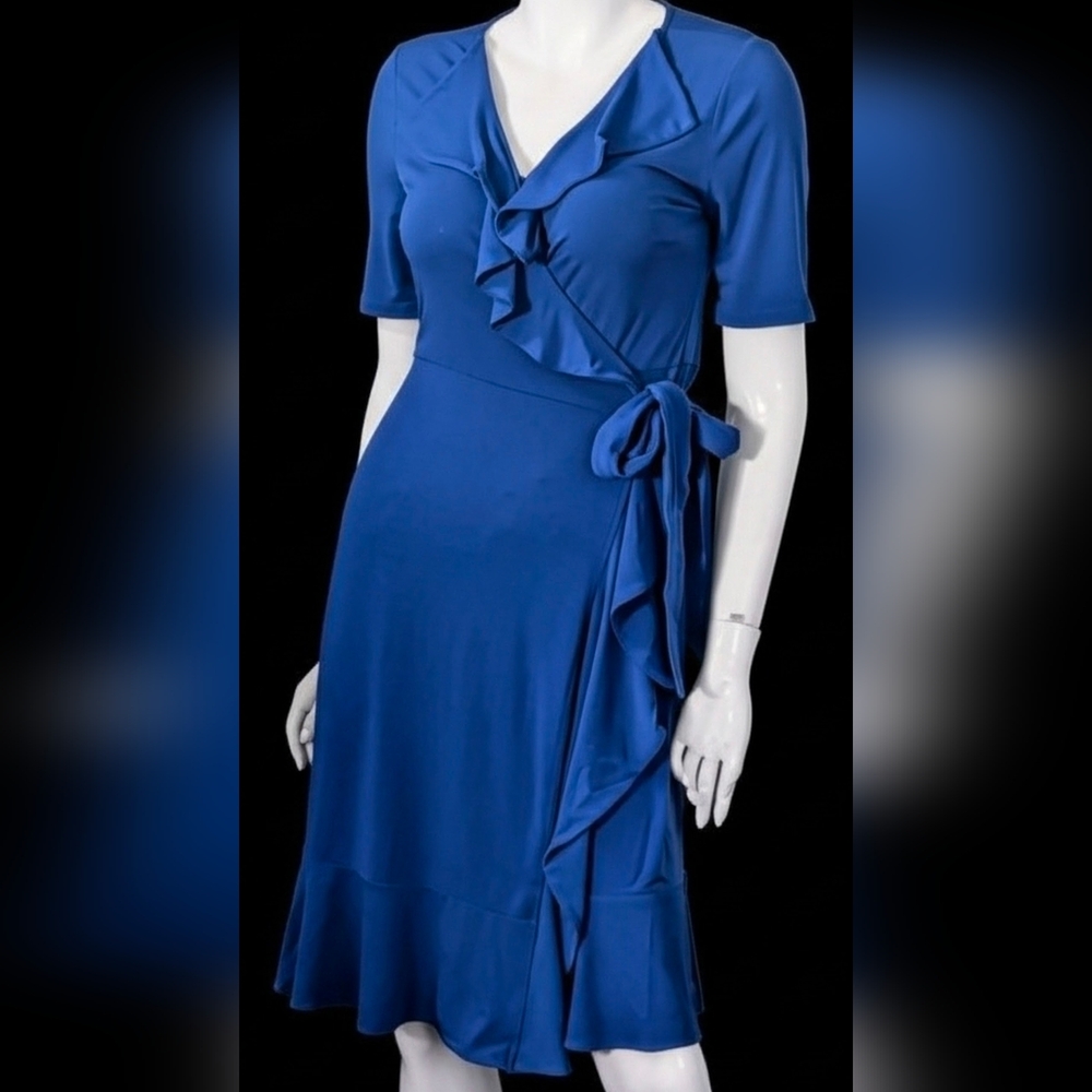 The Limited Royal Blue Or Bright Red Ruffle Dress